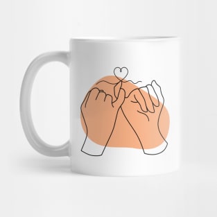 Boho continuous line art - simple abstract art Mug